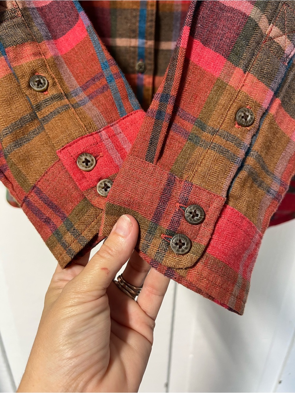 Toad & Co Re-Form Flannel Long Sleeve button down plaid shirt size M - Picture 6 of 9